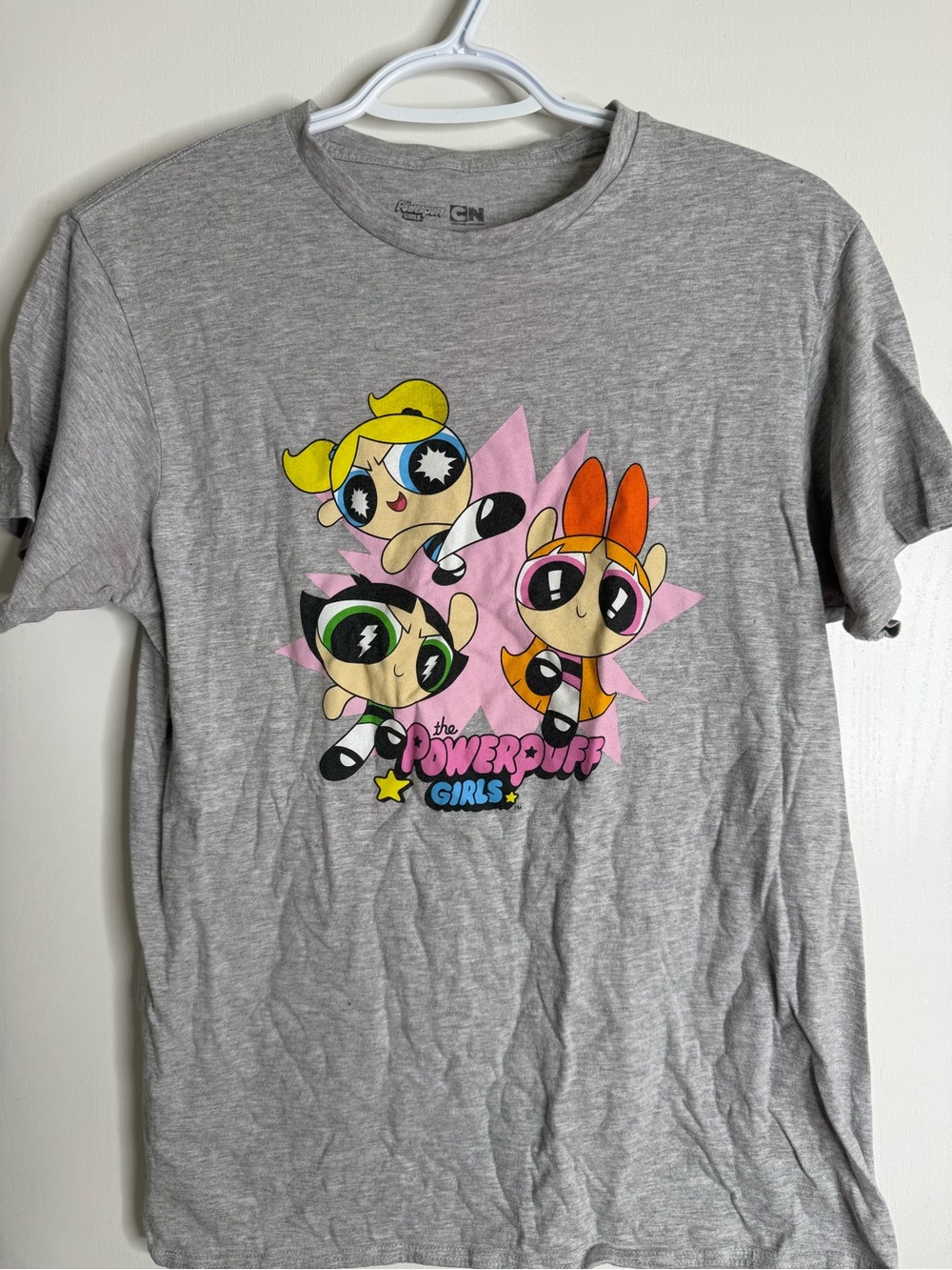The Powerpuff Girls Gray Short Sleeve Tee Womens Medium Cartoon Network